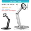 Aluminum Magnetic Phone Mount Stand With Height Adjustment 360 Degree Rotation Foldable Base For Tablets And Smartphones