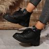 2025 New Women's Winter Outdoor Waterproof Martin Boots Short Front Lace-up Snow Boots Shoes