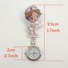Cartoon Nurse Watch Glow Needle Cute Cartoon Nurse Pocket Watch Student Male and Female Exam Watch Chest Watch Watch