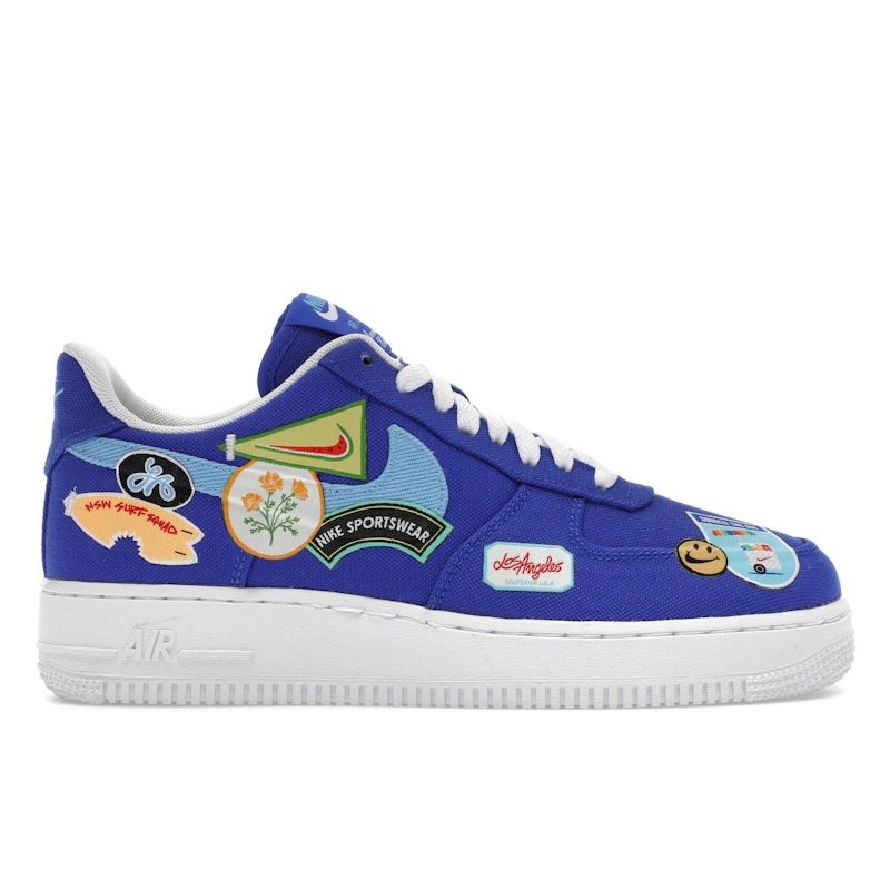 Nike Air Force 1 07 Patched Up - Los Angeles Women Sneakers Blue Racer-Blue University-Blue DX2306-400