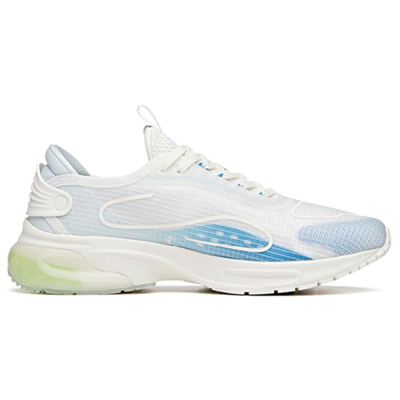 Anta Tron 1.0 Cushioned Slip-Resistant Abrasion-Resistant Breathable Low-Top Running Shoes Men's White Blue Gray Sneakers