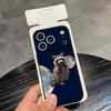 Cute Raccoon Phone Case For IPhone 17 Air 16 E Pro Max 15 14 13 Mini 12 Pro 11 Max Plus Black Soft Shell