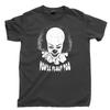 Stephen King Ça T-shirt Roman Deadlights PENNYWISE Clown Maléfique Horreur Blu-Ray Tee