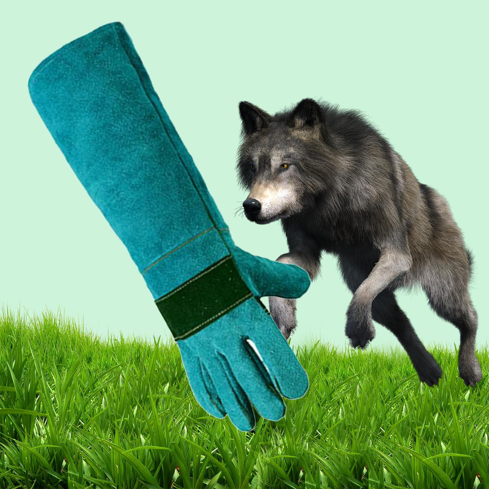 Durable Pet Handling Gloves for Animal Care Professionals 60cm