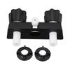 RV Shower Faucet Valve Diverter Shower Mixing Valve Control with 2 Knobs Wheel For RV Motor Home Black