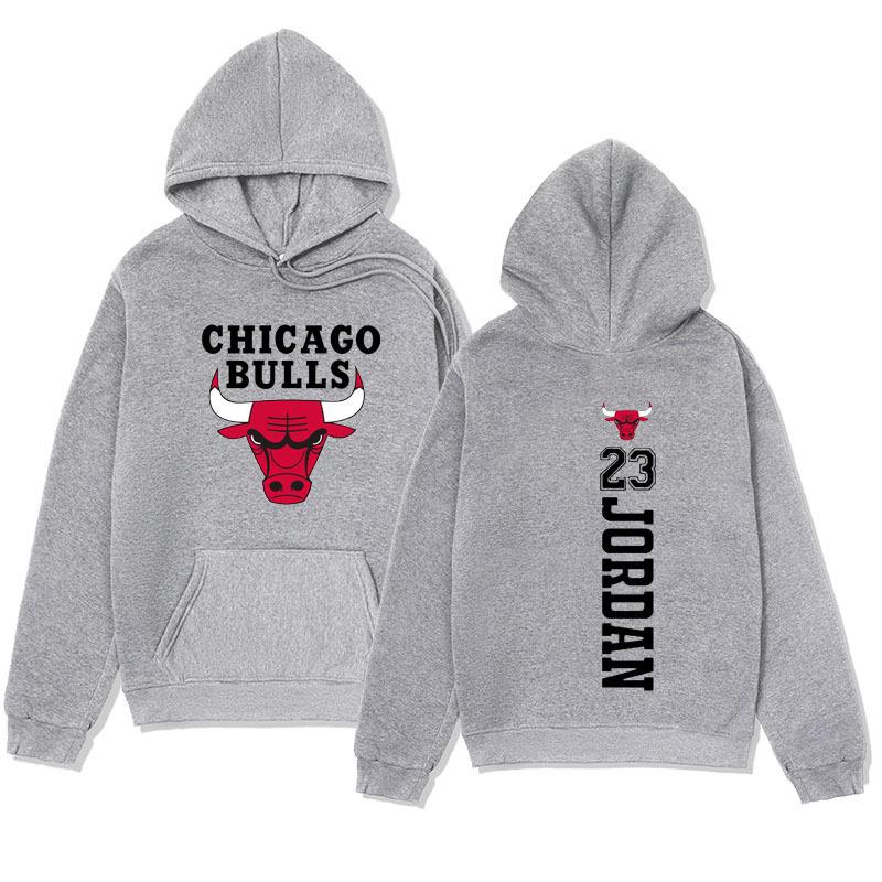 Winter Chicago Bulls #23 Printed Hoodies Fashionable Casual Warm Sports Long Sleeved Men's and Women's Unisex Hooded Sweatshirts