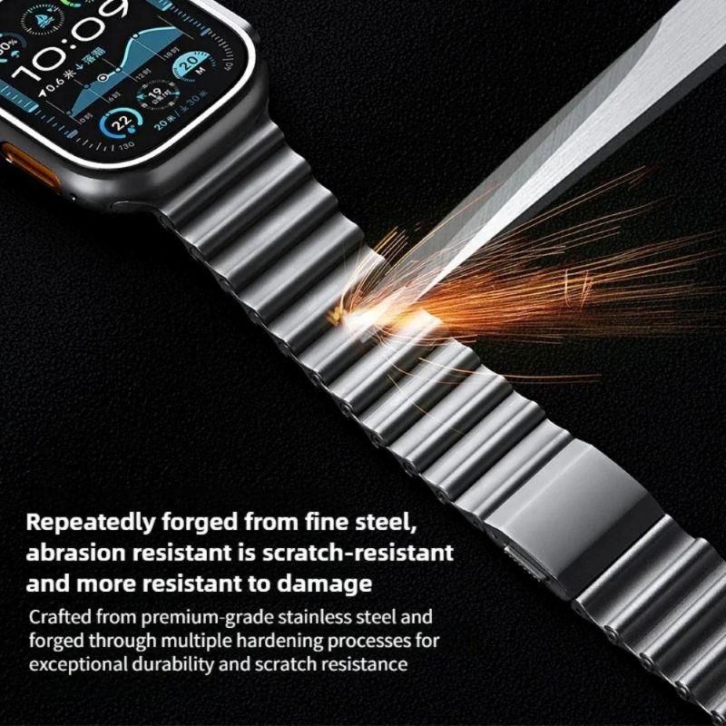 Luxury Stainless Steel Ocean Strap for Apple Watch Ultra Bands 49 46 45 44 42mm Magnetic Metal Wristband for iWatch S11 10 9 8 7