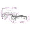 VidaXL Garden Lounge Set with 2 Pcs Cushions, Sofa with Backrest, Furniture Set with Coffee Table Patio Terrace, 3186136