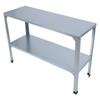 Metal Potting Bench 120KG Load Bearing Galvanized Iron Double Layers Greenhouse Potting Table with