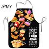 Baking Apron Cooking Sleeveless Comfortable Wearing Clear And Real Image Reusable Unisex Anti-stain Waterproof Polyester Pizza Pattern Kitchen