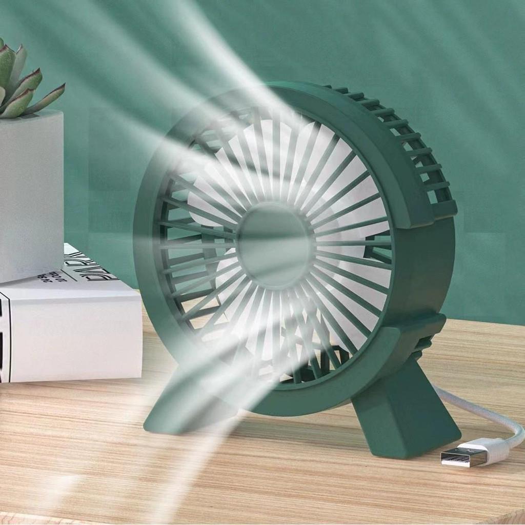 USB Mini Desktop Fan: Silent Strong-Wind Cooling for Office & Study
