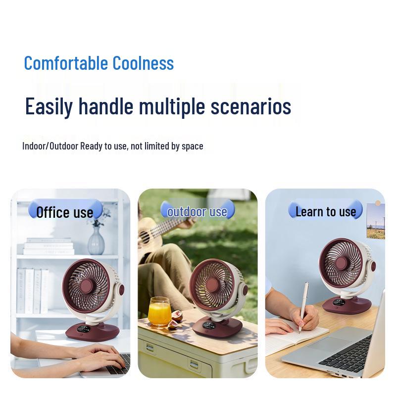 Smart Digital Timer Air Circulation Fan with Head-Shaking and Large Wind Power for Home, Office, Bedroom