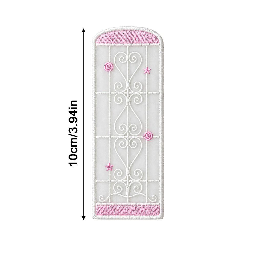 Embroidered Detail Rose Embroidered Bookmark Organza Reading Marker Reading Marking Tool