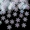 2CM Christmas Decorative Snowflake Wedding Party Throwing Confetti DIY Fake Snowflake Christmas Accessories Materials 300pcs