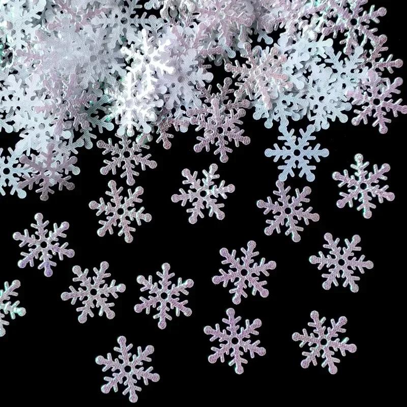 2CM Christmas Decorative Snowflake Wedding Party Throwing Confetti DIY Fake Snowflake Christmas Accessories Materials 300pcs