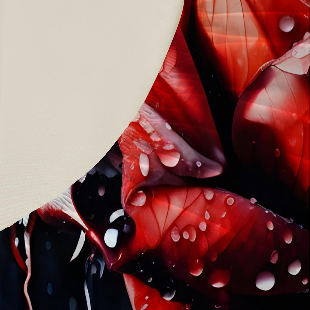 1PC Red Rose Polyester Sheet Soft Digital Print Fitted Sheet Without Pillowcase Birthday Gift For Women Lover Bedroom Decor