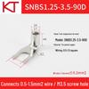 Kaitong 90° Fork Type Cold-Pressed Pre-insulated Copper Lug Terminal SNB1.25-3-4-5-6-8 U-Shape
