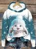Cute Cat 3d Print Hoodie Women Fashion Oversized Hoodies Sweatshirt Women Sweats Street Coat Sudaderas Harajuku Clothes Female