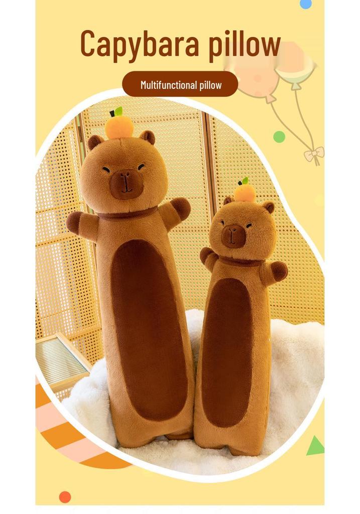 Capybara Plush Sleeping Pillow - Leg-Clamping Hug Toy
