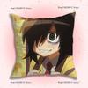 W-Watamote Tomoko Kuroki Anime Kissenbezug Milbendichter Kissenbezug Versteckter Reißverschluss Seidiger Kurzer Plüsch Sofakissenbezug