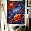 Space Wall Tapestry Aesthetic Wall Hanging Printed Fabric Blanket Decorative Tapestries for Bedroom Living Room Home Decor