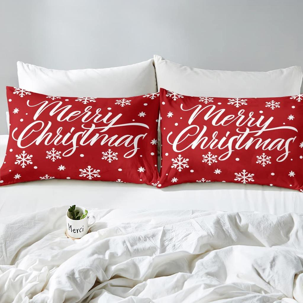 Christmas Theme Pattern Mattress Four-Piece Bedding Set Bedroom Dormitory Bedding Decoration