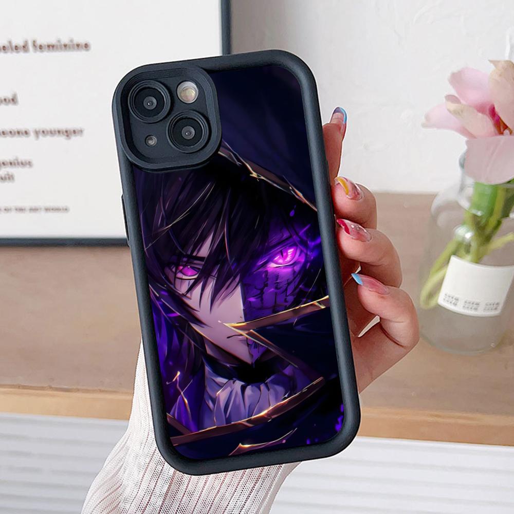 Anime Lelouch Phone Case for iPhone 17 16 15 14 13 12 11 Air Pro Max Plus Black Soft TPU Shockproof Cover