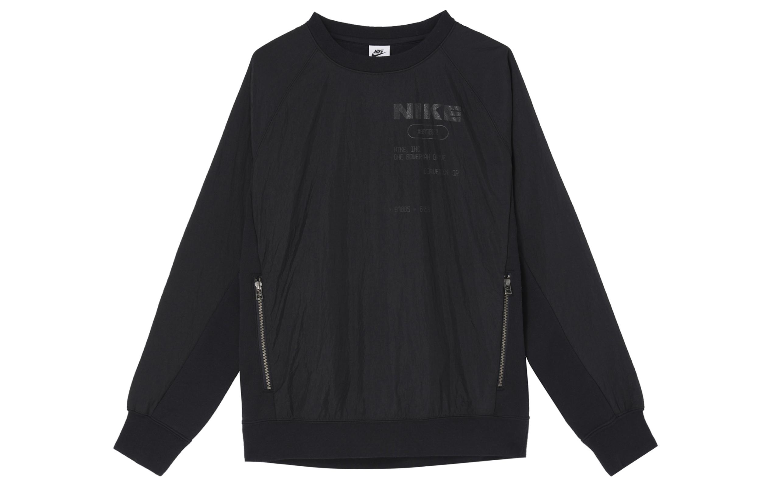 Nike Sweatshirts Men s Black Crew Neck Moderate DD5938-010 XXL