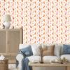 Rabbits Wallpaper White, Cream and Peach for Living Room and Bedroom 50x1000