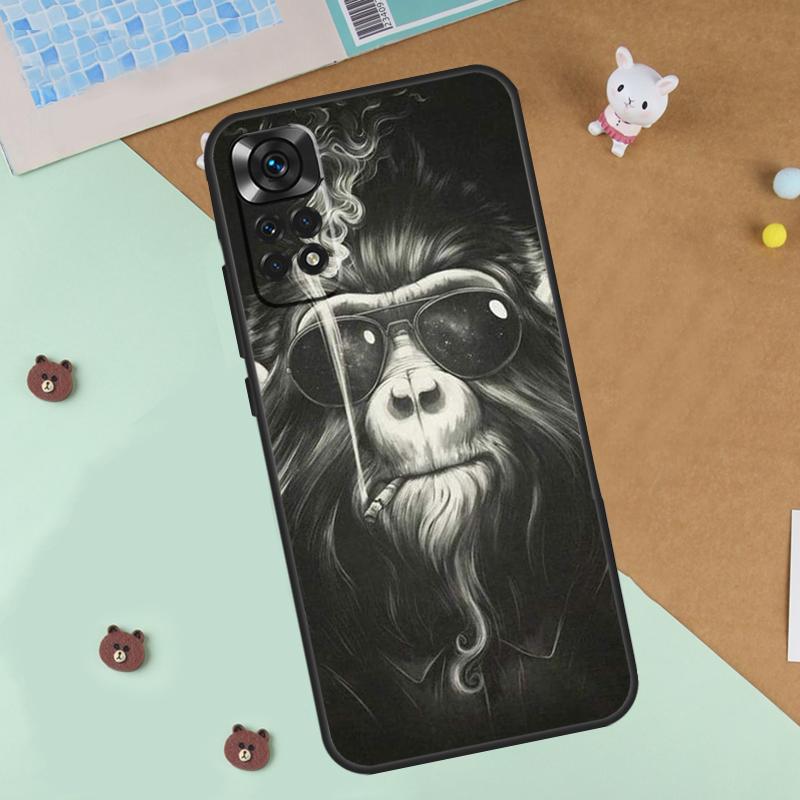 Cartoon Monkey Case For Xiaomi Redmi 14C 10C 12C 13C Cover For Redmi Note 14 Pro 13 9 10 11 12 10S 11S 12S