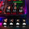 Creative Emo Keycap Set WASD Arrow Cute Lighting Key Caps for Mx Stem Gaming Mechanical Keyboards DIY Keycaps with Puller