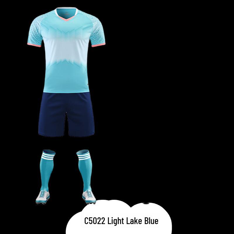 Long Zhan Trendy Gradient Football Jersey Set
