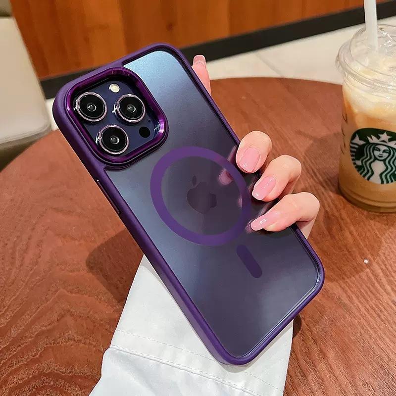 Hawkeye Golden Shield Magnetic Suction Three-in-One Applicable IPhone 16 Mobile Case Apple 14pro Anti-fall Protection Case