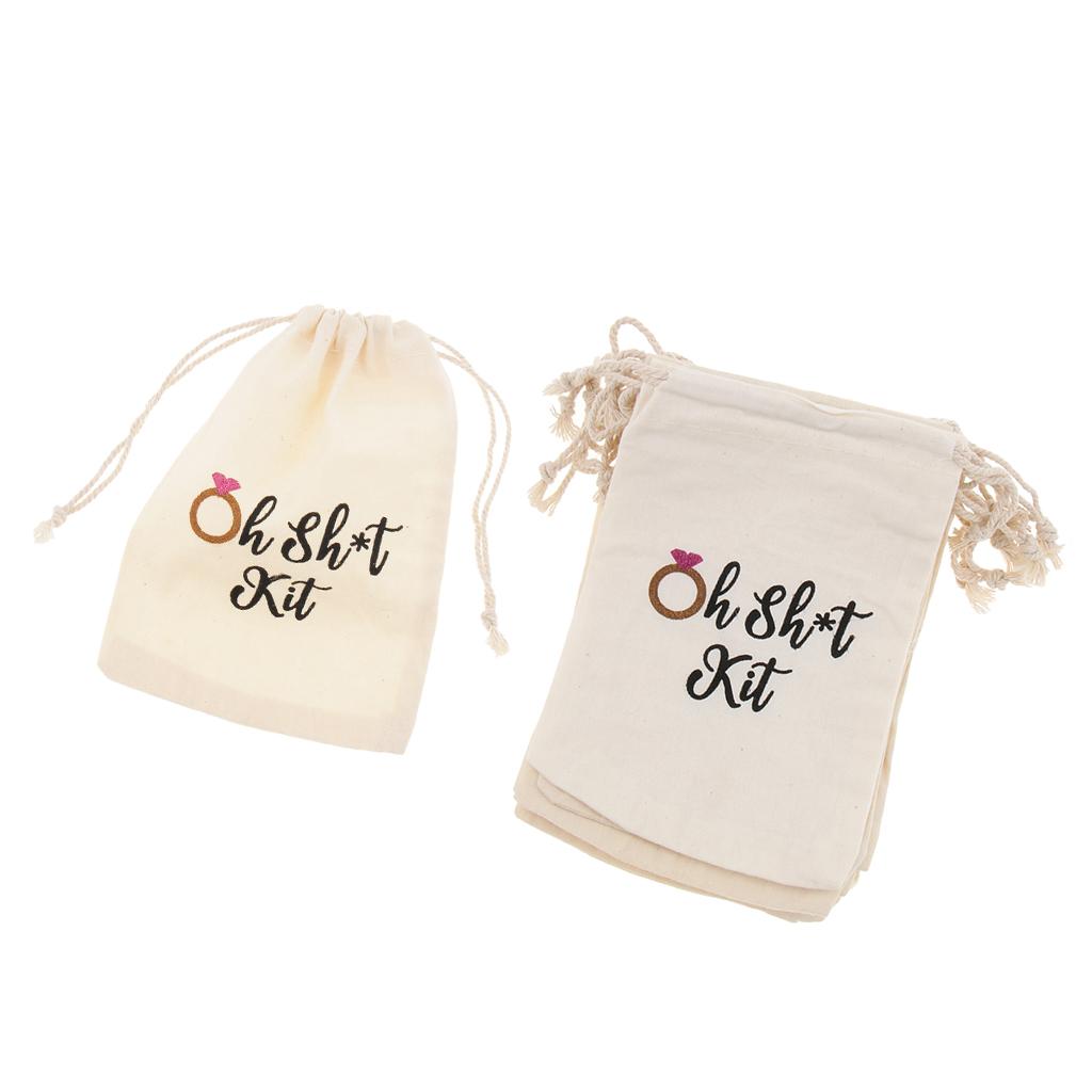 Cotton Linen Jewelry Pouch Drawstring Gift Bag Vintage Style Candy Bag Multipurpose Pouch for Wedding and Event Use