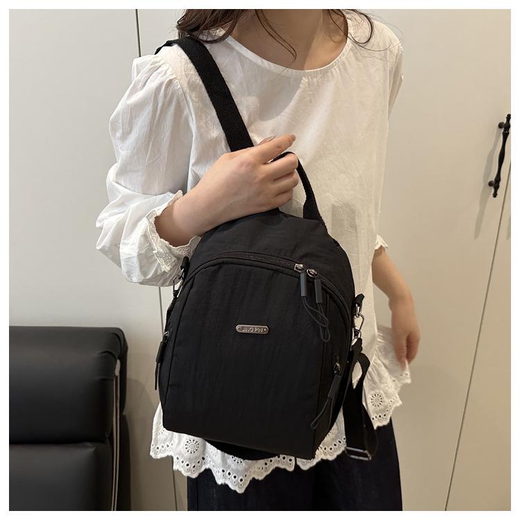 Lightweight Polyester Backpack Large Capacity Commute Travel Bag Multi Carry Style Shoulder Handbag for Women