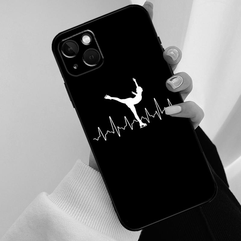 Figure Skating Ice Skating Phone Case For iPhone 13 Pro Max 16 15 11 12 14 Pro Max mini XR 15 16 Plus 16e Cover Coque