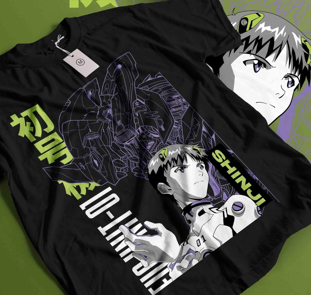 Anime Shirt Neon Genesis Evangelion Eva Unit 01 Japanese Black T-shirt 520