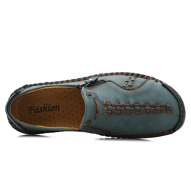 Fashion Spring Slip-On Leather Casual Shoes Men Loafers Soft Men Flats Sneakers Man Shoes Outdoor Driving Footwear Zapatos Plus Size