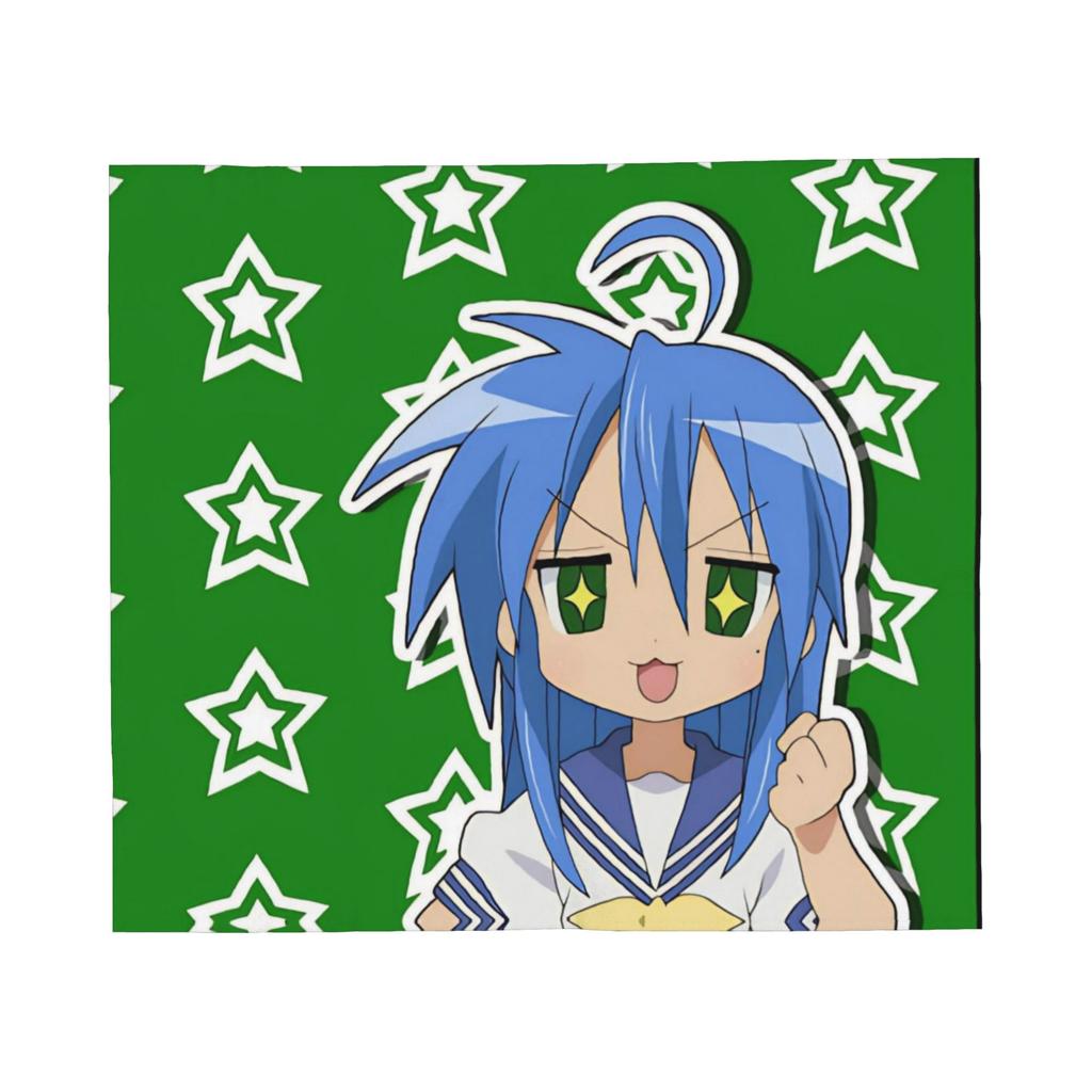 Anime Lucky Star Blanket Fuzzy Funny Warm Throw Blankets for Home Decoration
