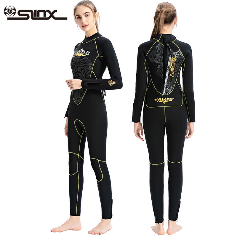 Women's 5mm Thickened Serelex SLINX Wetsuit with Fleece-Lined Zippered Pants