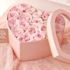 2pcs  Creative Flower Box Heart Shaped Hot Stamping Paper Florist Packaging Rose Gift Case for Anniversary Party Dropshipping