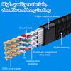 Category 8 Black Braided Network Cable CAT8 40Gbps Copper 7*0.1mm with Shielded Internet Lan Cord for PC Laptops Router