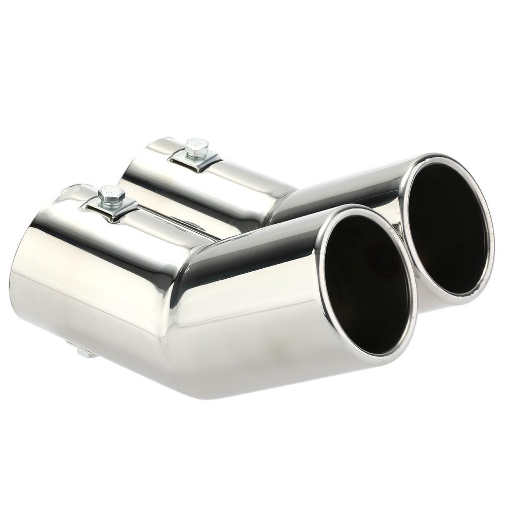 Muffler Tips For VW Golf 4 Bora Jetta Car Exhaust Tail Pipe Dual Pipes Stainless Steel Exhaust Tailpipes