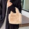 Winter Faux Fur Shopper Tote Bag für Damen Plüsch Handtasche Designer Flauschige Wolle Schultertasche Damen Pelz Crossbody Messenger Bag