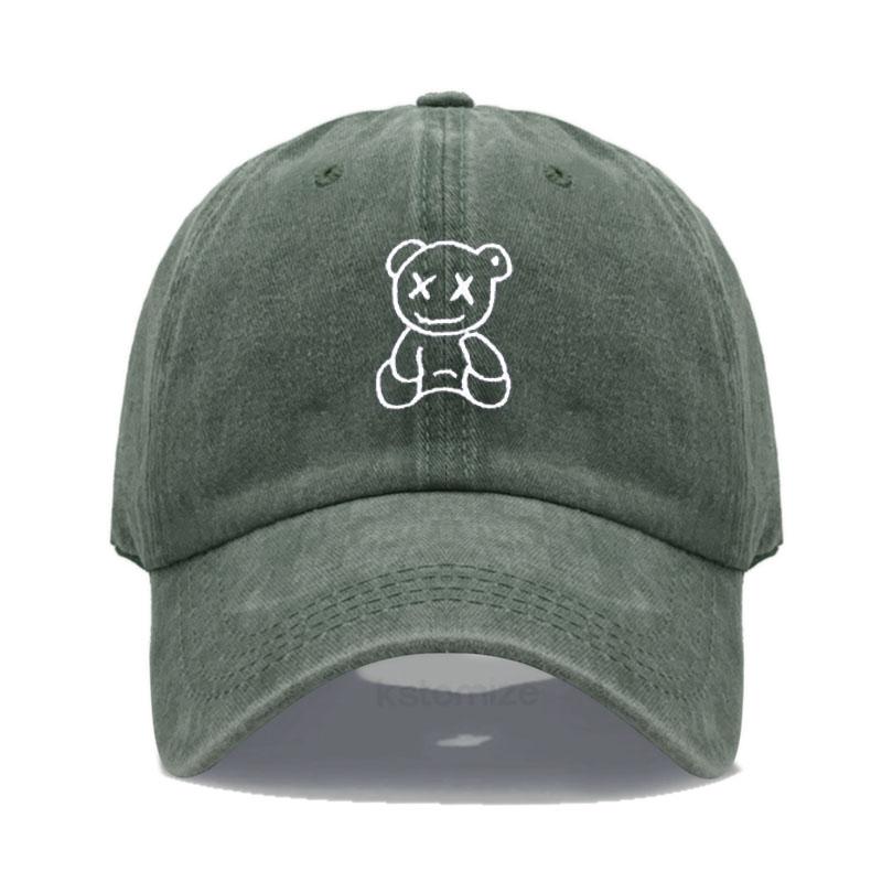 Xx Little Bear Embroidery Baseball Cap For Men Women Washed Cotton Dad Hat Adjustable Unisex Casual Sports Caps