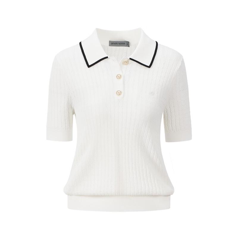 GIOVANNI VALENTINO Women's Slim Fit Short-Sleeve Top