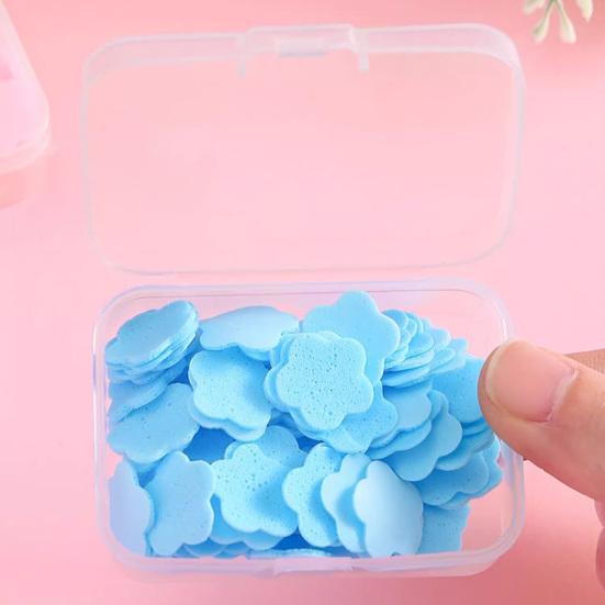 Yousheng 4 Boxes Mini Portable Travel Soap Sheets for Outdoor Camping Hiking Body-Friendly Soap Slices Pocket Soap Daily Cleaning Solution