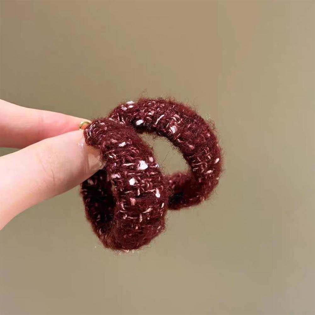 Woolen Knitted Earrings Sweet Red Earrings Autumn Winter Hoop Earrings Female Ear Accessories New Year Accessories Gift Women