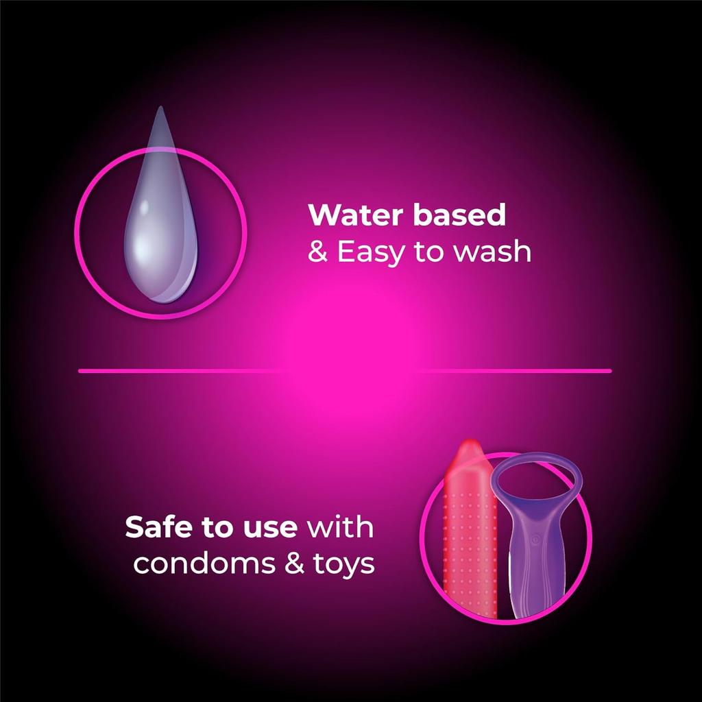 Skore Pleasure Water Based Strawberry Flavoured Lubricant Gel for Men & Women 50 ml Condoms Compatible Intimate Use
