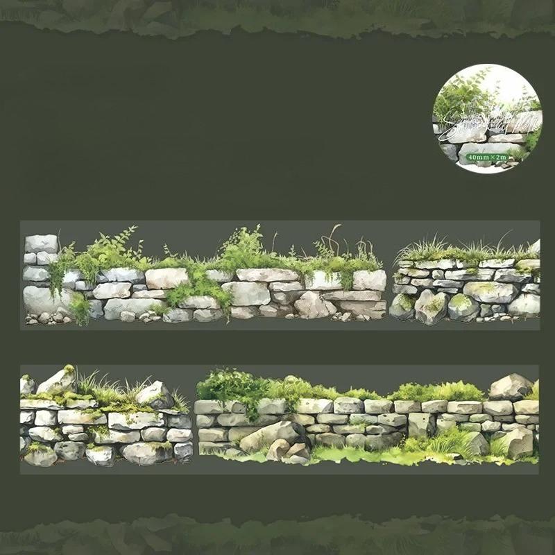1Roll Tape Stone WallWall Texture One Fine Day Priming Collage European Path Series  Handbook Priming DIY Scrapbook Cut